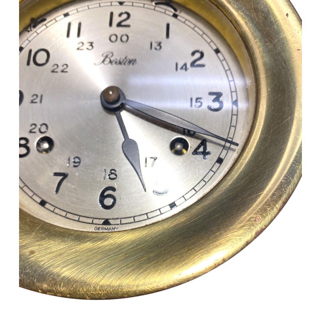Chelsea Boston Ship's Bell Mechanical Porthole Clock For Sale - Image 4 of 11