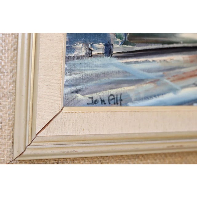 Modern Alf Johanson, Harbour, 1960s, Oil on Canvas, Framed For Sale - Image 3 of 11