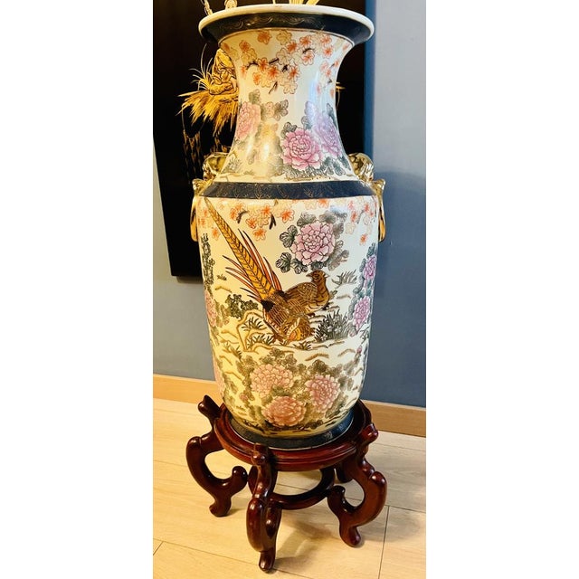 Vase with Gold Lion Ring by Chung Ah Porcelain Company, 1974 For Sale - Image 13 of 18