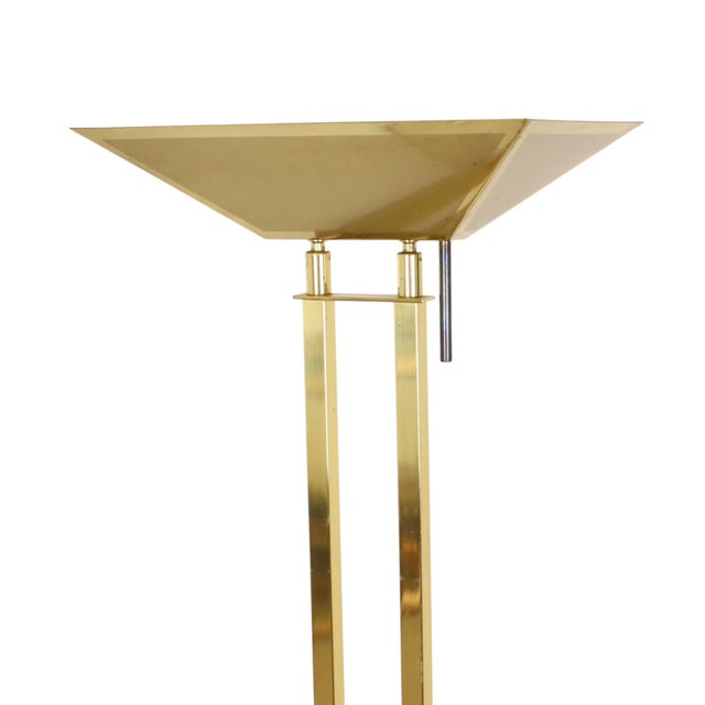 1970s Gilt Floor Lamp from Deknudt, 1970s For Sale - Image 5 of 17