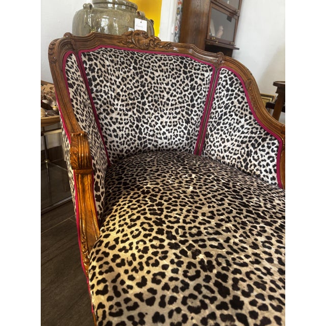Chaise Lounge with Leopard Pattern, 1950s For Sale - Image 6 of 9