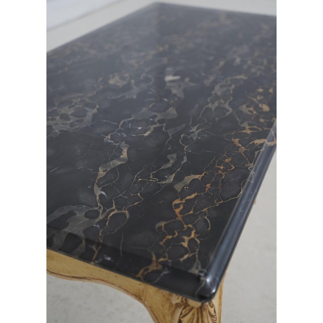 Marble Top Georgian Style Painted Coffee Table For Sale - Image 4 of 13
