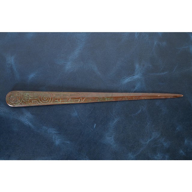 Bronze Tiffany Studios New York Zodiac Pattern Bronze Letter Opener For Sale - Image 8 of 11