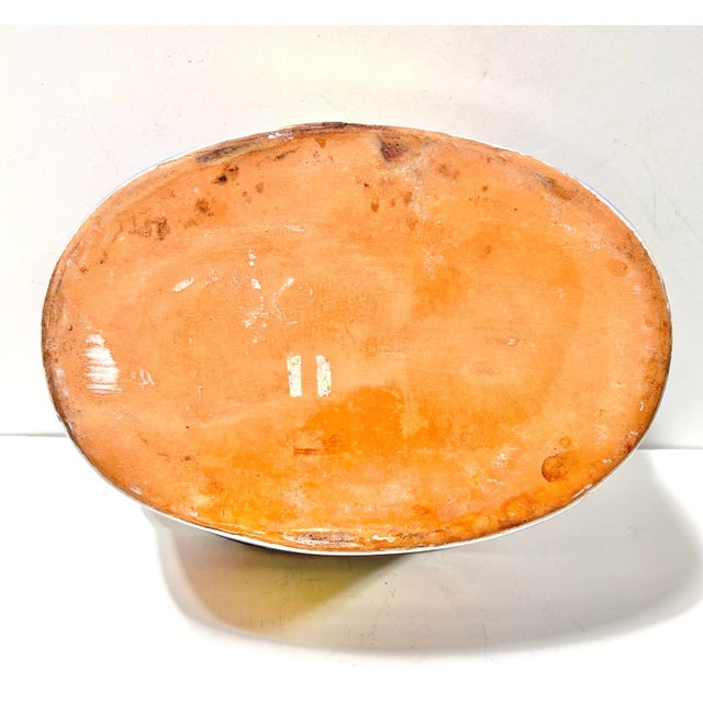 Vintage Italian Majolica Style Flower Pot Planter Centerpiece Bowl - Signed For Sale In Louisville - Image 6 of 12