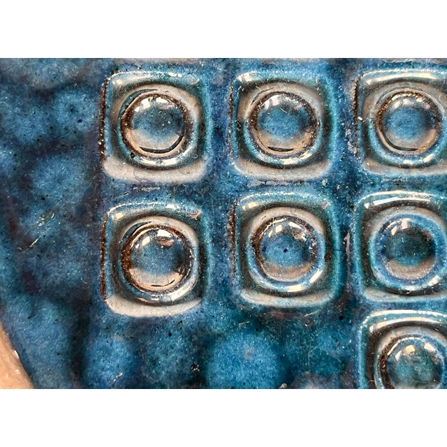 Large Mid-Century Modern Blue Danish Studio Pottery Bowl by Mogens Nielsen for Nysted Keramik, 1960s For Sale - Image 14 of 18