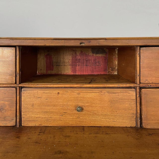 Italian Wooden Drop-Leaf Sideboard with Drawers, 1930s For Sale - Image 6 of 18