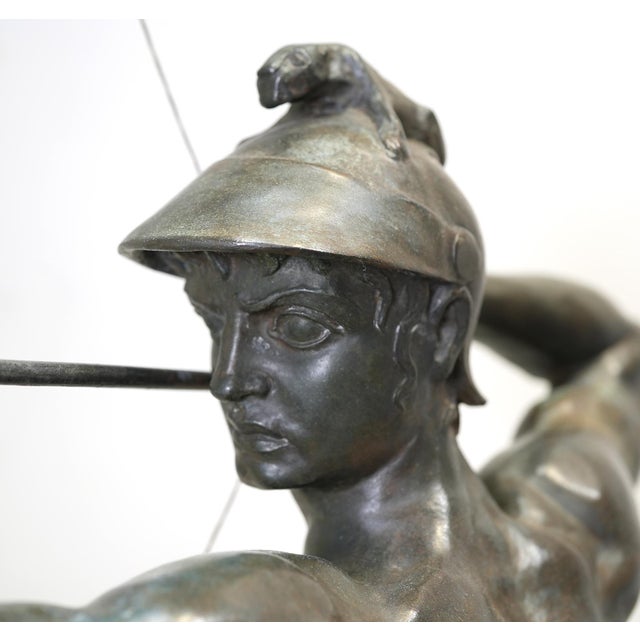 Early 20th Century The Archer Classical Bronze Male Nude Sculpture by Ernst Moritz Geyger For Sale In West Palm - Image 6 of 11