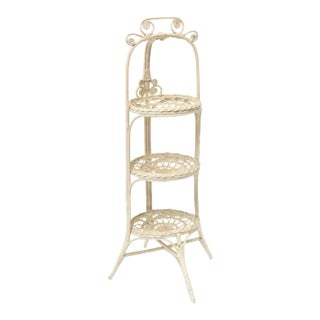 Victorian Three Tier Muffin Stand with Plate Holders for Afternoon Tea For Sale