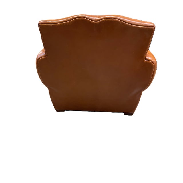 Ralph Lauren Leather Club Chair For Sale - Image 4 of 9