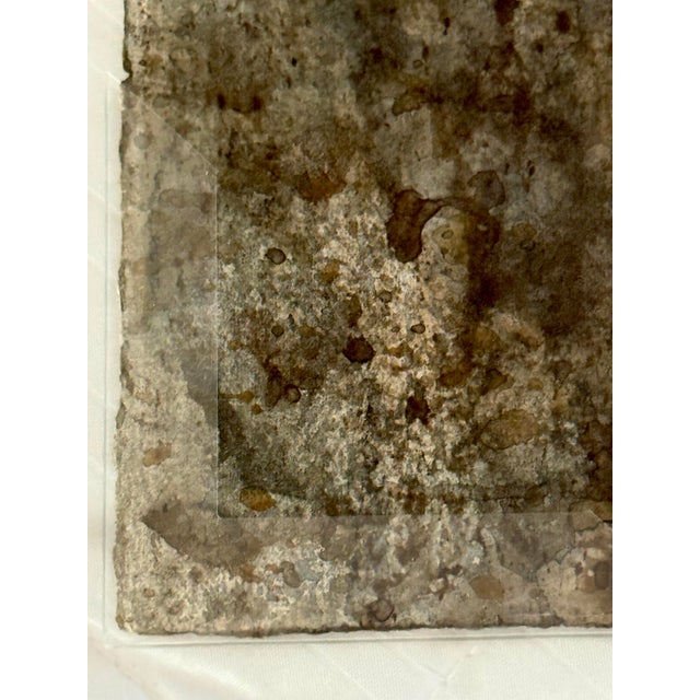 Vintage Carl Sublett ‘Surf #172’ Original Abstract Textural Seascape Watercolor 22x30 Signed For Sale - Image 11 of 12