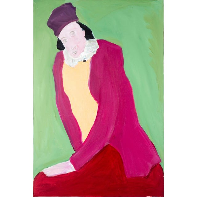 Original figurative acrylic painting on canvas by North Carolina artist Laura Davis (b. 1954). Part of her "Ode to Milton...