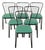 Vintage Daystrom Mid Century Modern Black Metal Kitchen Dining Chairs, Set of 6 For Sale