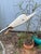 Arts & Crafts Vintage Handcrafted Meta & Iron Crane Heron Garden Sculpture 46” Tall For Sale - Image 3 of 5