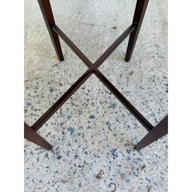 George III Flame Mahogany Work Table With Satinwood Band For Sale - Image 11 of 11