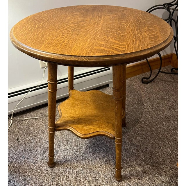 Brown Late 19th Century Antique Oak Parlor Stand For Sale - Image 8 of 9