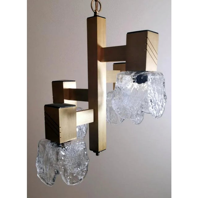 1960s Space Age Chandelier in Aluminum and Half Crystal in the style of Sciolari Gaetano, 1964 For Sale - Image 5 of 13