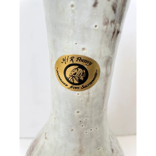 H & R Pottery Vintage Brown and White Ceramic Pitcher or Vase For Sale In San Francisco - Image 6 of 7