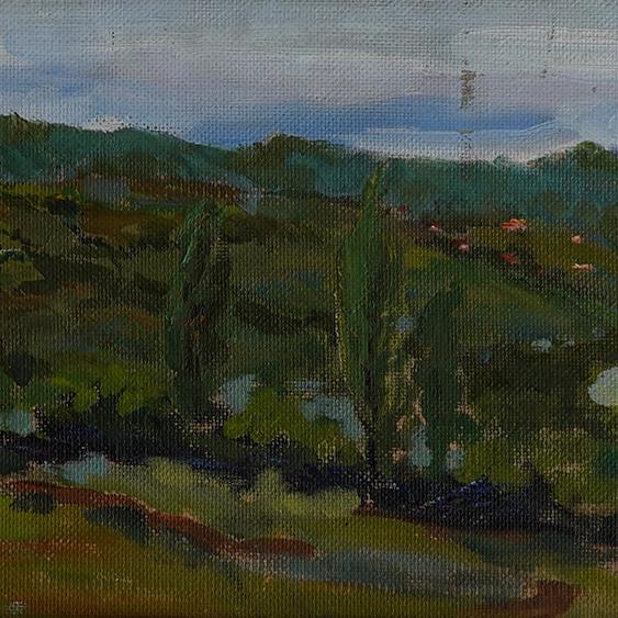 Ioram Mamaladze (1911-1966) Georgian Landscape Original Oil Painting For Sale In New York - Image 6 of 11