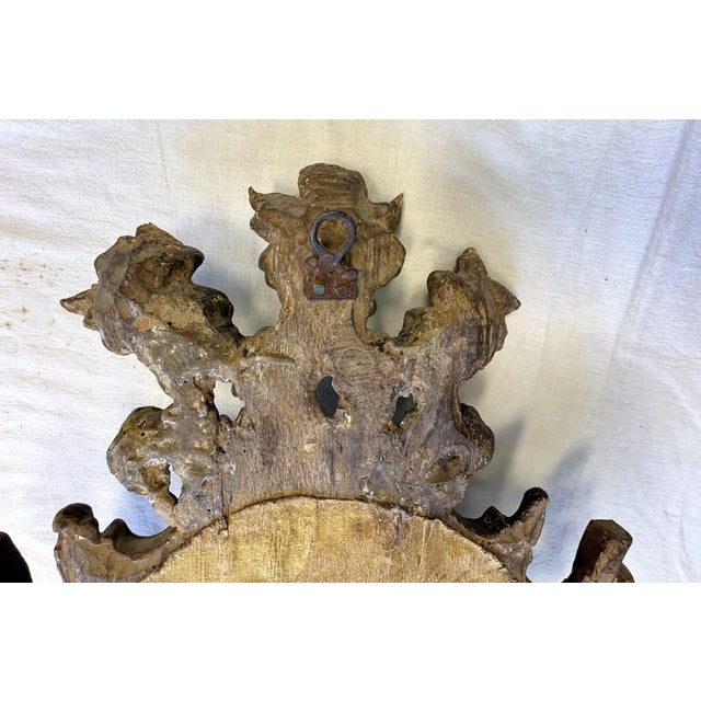 17th Century English Rococo Double Branch Candle Holder Wall Mirror For Sale - Image 18 of 18