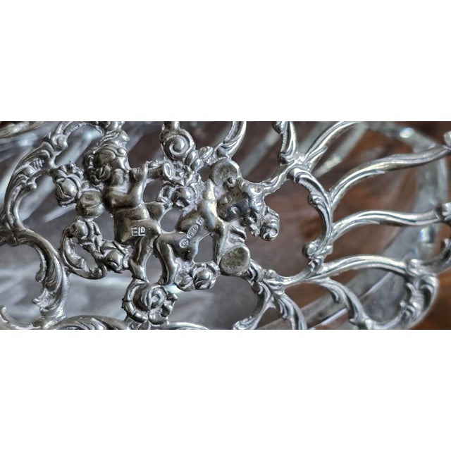 Early 20th Century Antique Cut Glass and Silver Swans, 1900, Set of 6 For Sale - Image 5 of 14
