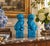 A wonderfully expressive pair of vintage porcelain guardian lions, or foo dogs, dating to circa 1960s Japan. Each is...
