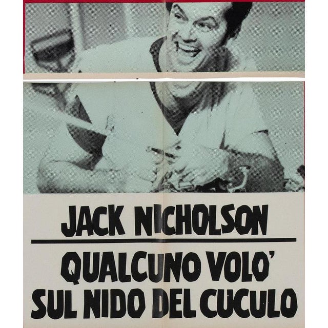 Vintage Italian One Flew Over the Cuckoos Nest Poster, 1975 For Sale - Image 3 of 7