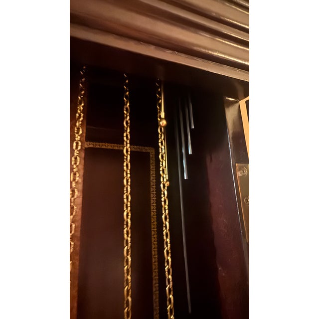 Late 1990s Maitland-Smith Grandfather Clock With Bookspline Leather Detailing For Sale - Image 14 of 14