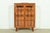 Antique English Art Deco Carved Oak Bookcase or Display Cabinet, Circa 1920s For Sale - Image 12 of 12