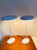 Metal Vintage White Oval Table Lamps from Brilliant Leuchten, 1970s, Set of 2 For Sale - Image 7 of 15