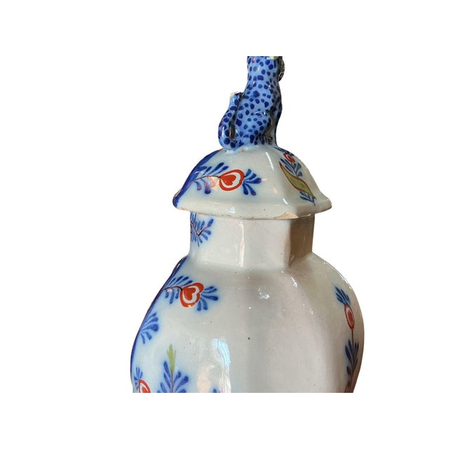 Early 19th Century Early 19th Century Polychrome Delft Ginger Jars For Sale - Image 5 of 18