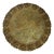 Vintage Embossed Brass Charger Plate Featuring Leaping Hare Surrounded by Flowers For Sale