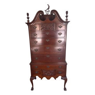 Antique Charack Furniture Co American Chippendale Mahogany Highboy - Boston For Sale