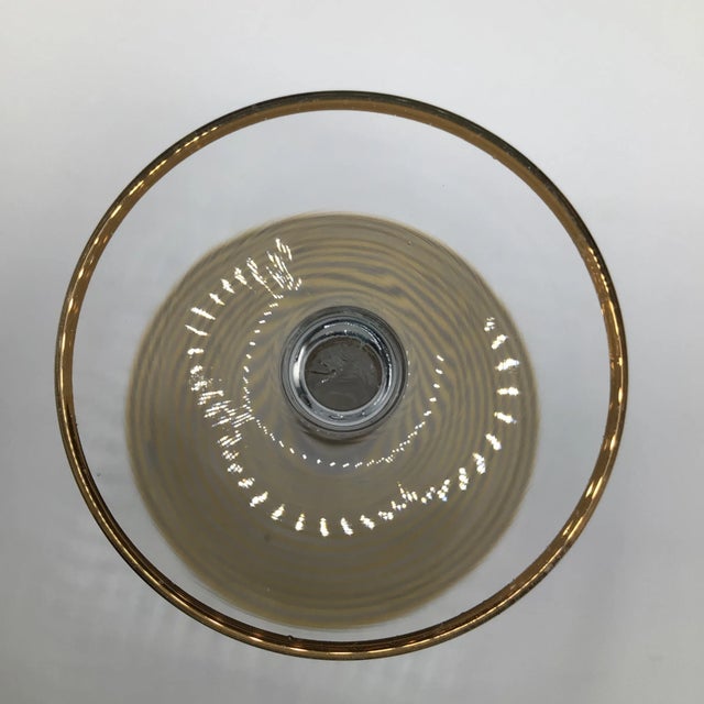 Gold 8 Gold Striped Hand Crafted Martini Glasses-Set of 8 For Sale - Image 8 of 12