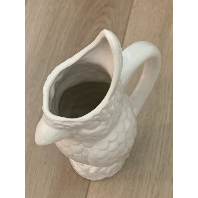 Late 20th Century Vintage Ceramic Cockatoo Jug Pitcher For Sale - Image 5 of 5