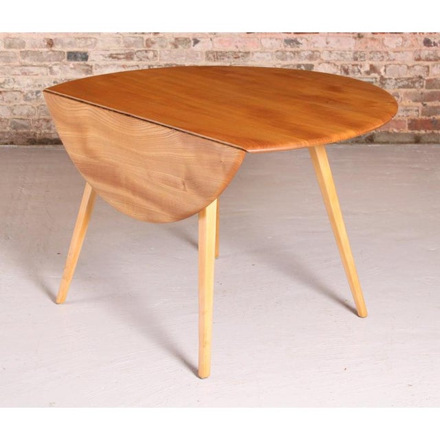 Brown Mid-Century Ercol Drop-Leaf Beech Dining Table, 1960s For Sale - Image 8 of 13