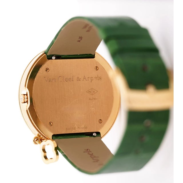 Van Cleef & Arpels Diamond 18k Gold Charms Watch For Sale - Image 9 of 12