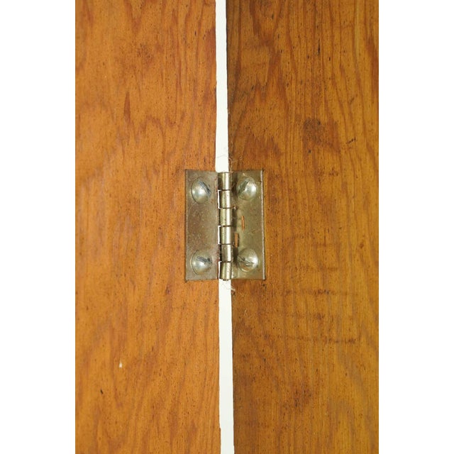 Tan Vintage Decoupage Wood Room Divider Screen For Sale - Image 8 of 8