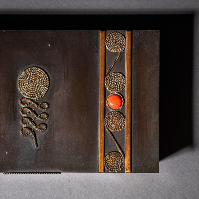 Orange Copper Jewelry Box by Lignifer, Hungary, 1970s For Sale - Image 8 of 11