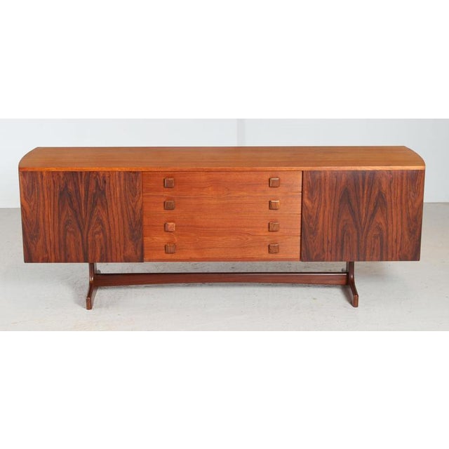 Mid-Century Rosewood and Teak Sideboard with Curved Ends from Vanson, 1960s For Sale - Image 15 of 15