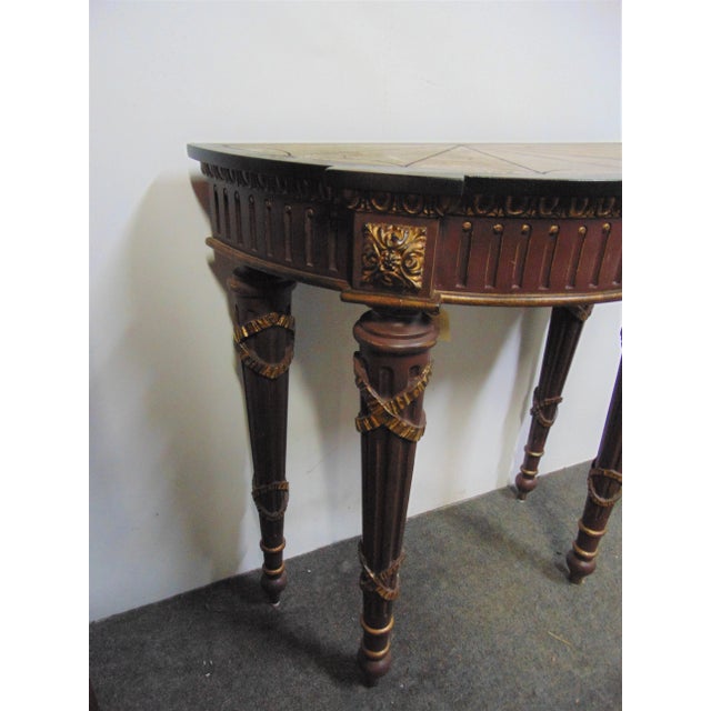 Neoclassical Neoclassical Style Gilt Decorated Console Table For Sale - Image 3 of 8