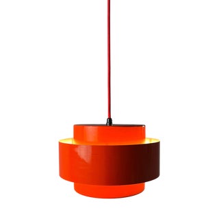 Juno Red Slatted Lamp by Jo Hammerborg for Fog & Mørup For Sale