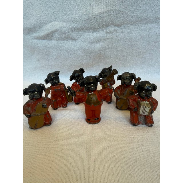 Black Cast Iron Black 7 Piece Marching Band For Sale - Image 8 of 9