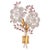 Brass Wall Sconce with Crystal Flowers For Sale - Image 3 of 9