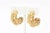 Vintage 18 Karat Gold Pierced Earrings Italian For Sale - Image 4 of 10