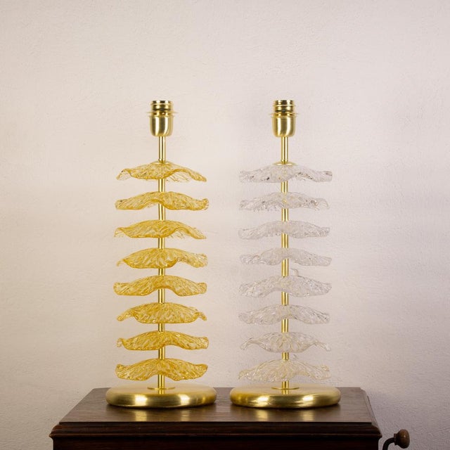 Table Lamp with Artistic Glass of Murano Ambrati and Brushed Metal Structure, Italy, 2000s For Sale - Image 13 of 14