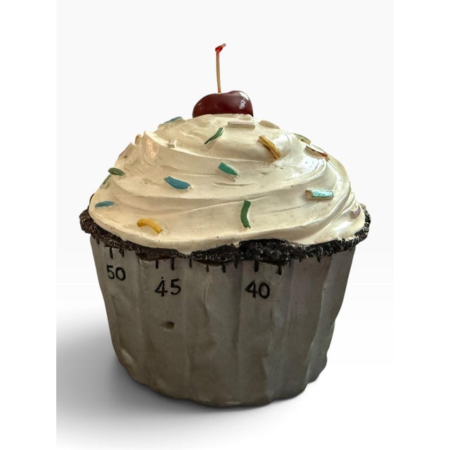 Vintage Boston Warehouse Cupcake Kitchen Timer | Cherry & Sprinkles | Retro For Sale - Image 4 of 6