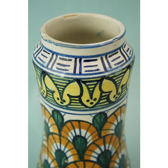 Majolica Ceramic Pharmacy Jar by the Mastro Giorgio Workshop of Gubbio, 1940s For Sale - Image 10 of 18