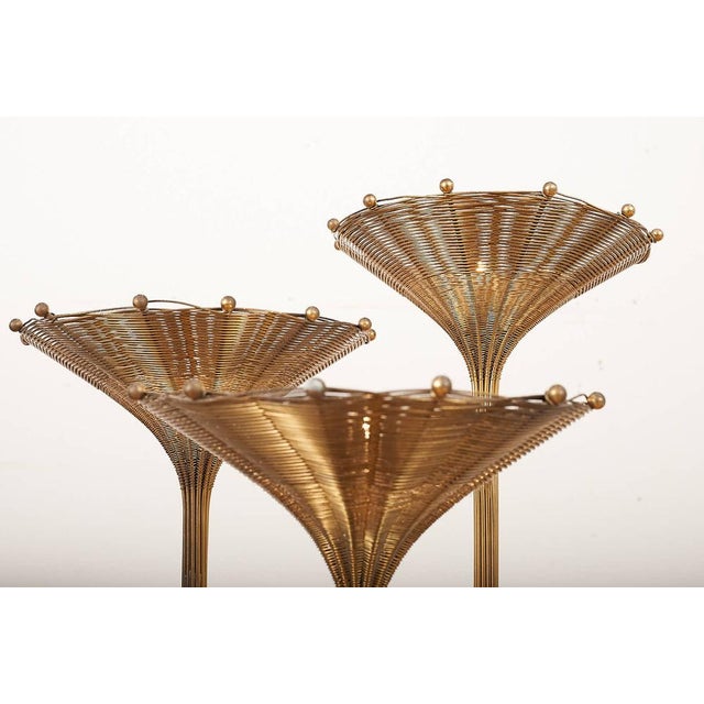 Gold Papyrus Floor Lamp by Nucci Valsecchi, 1970s For Sale - Image 8 of 14