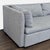 West Elm Modern Gray 3-Seat Sofa With Clean Lines For Sale In San Francisco - Image 6 of 7