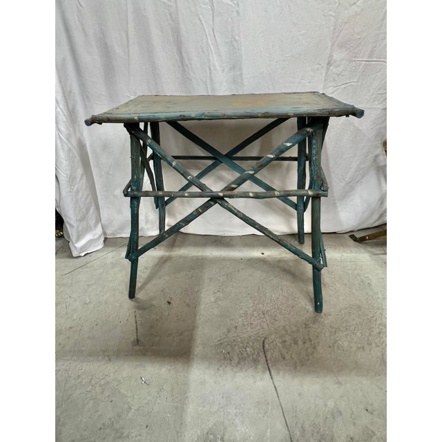 Rustic Farmhouse, French Country Painted Twig Table | Chairish